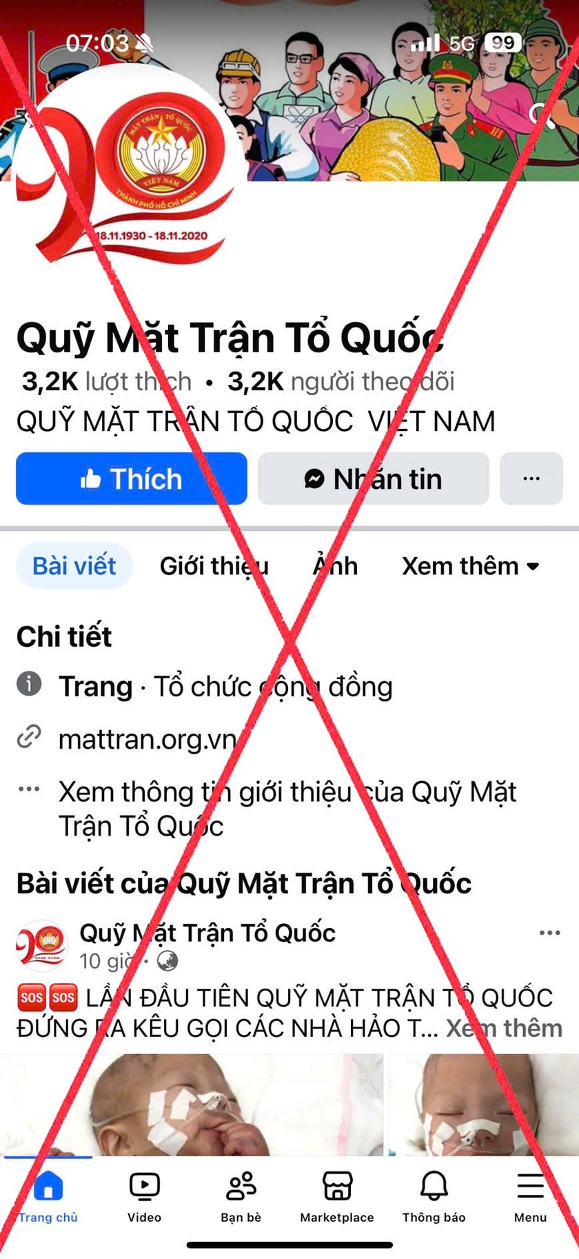Cảnh báo tình trạng mạo danh Mặt trận Tổ quốc Việt Nam để kêu gọi ủng hộ